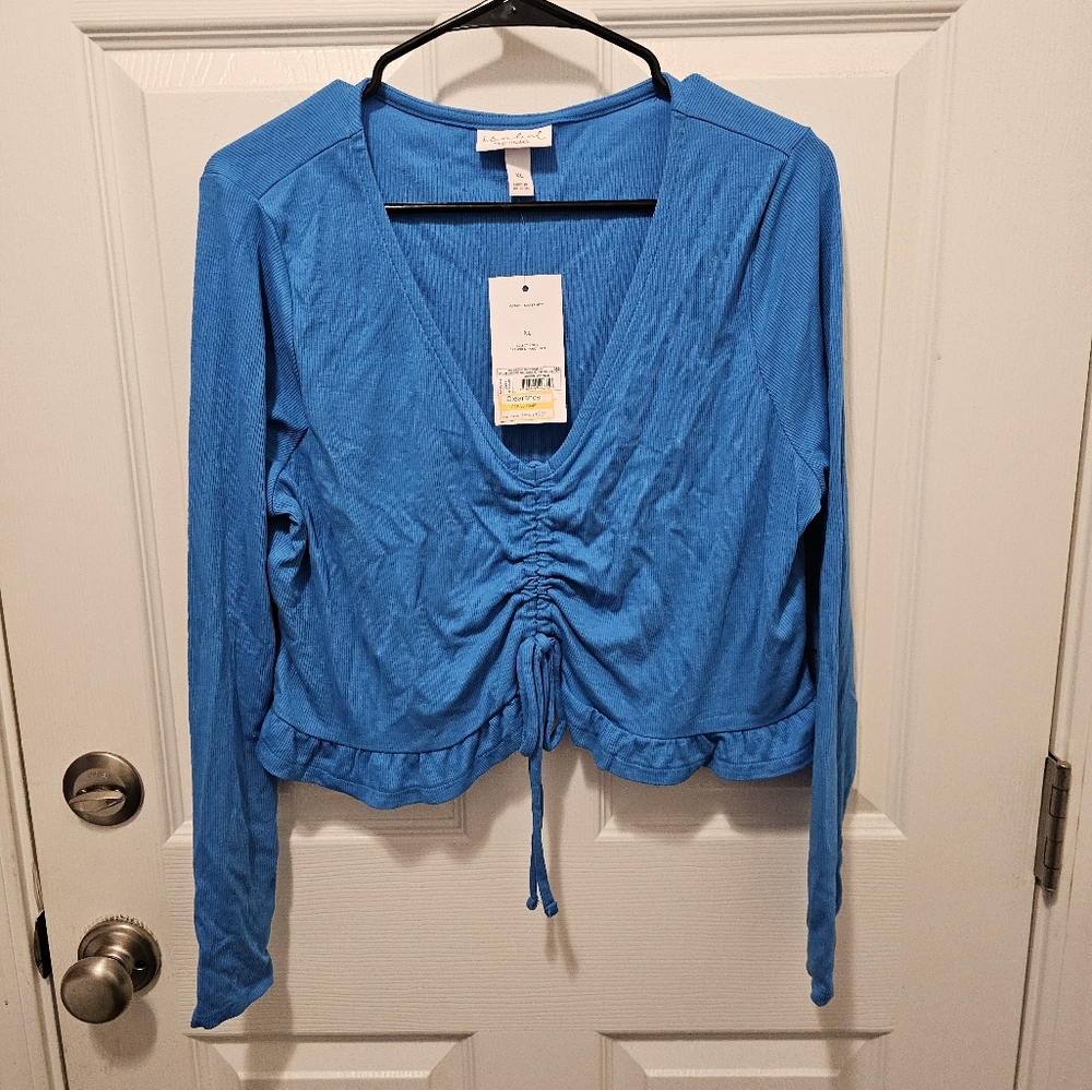 Blue crop top